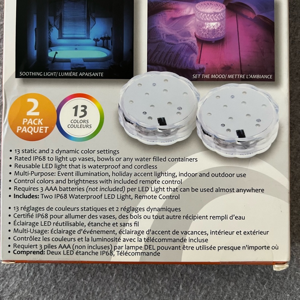Waterproof led lights with remote control. Brand new